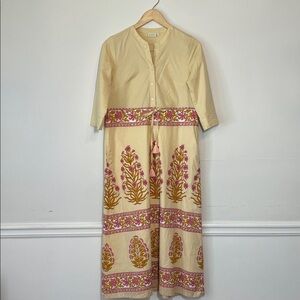 Spartina 449 Women’s Kennedy Shirt Dress Pepper Hall Woodblock Floral XS